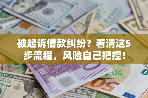 济南被起诉借款纠纷？看清这5步流程，风险自己把控！